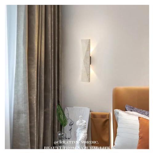 Apliques de pared LED de estilo japonés con piedra travertino decorativa 3