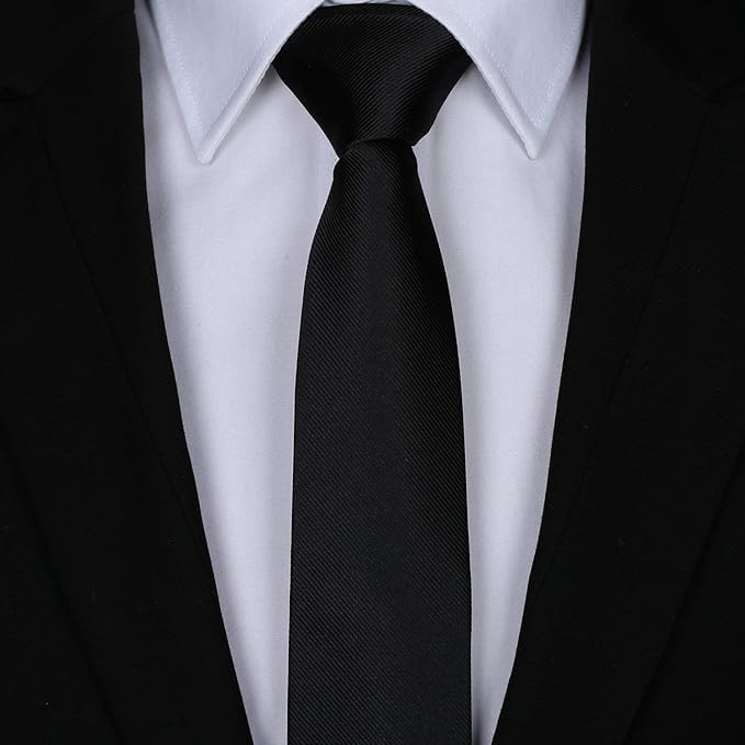 Image of Young Arrow Premium Microfiber Matte Finish Necktie for Men - Solid Formal Tie for Office, Wedding, Party, Groom & Groomsmen