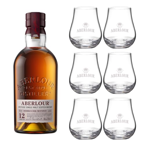 ABERLOUR Pack 12 ans + 6 verres Whisky Ecossais Single Malt - 40%, 70cl