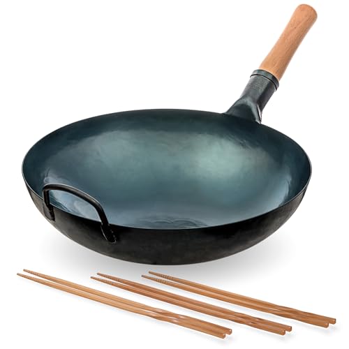 Sartén Wok YOSUKATA fondo redondo 14 pulgadas miniatura 1