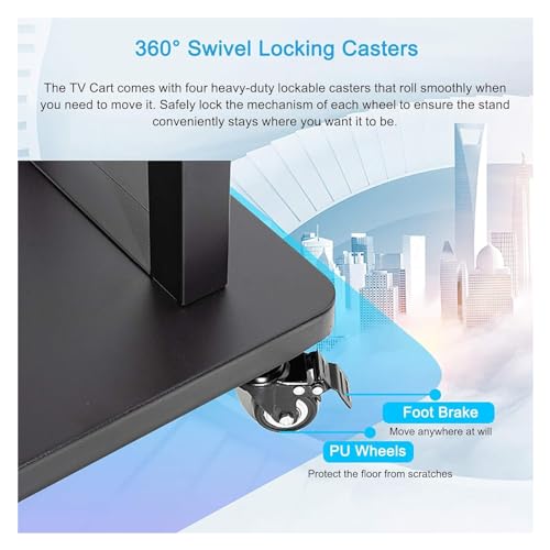 Soporte móvil para TV con ruedas para 50-75 pulg miniatura 5