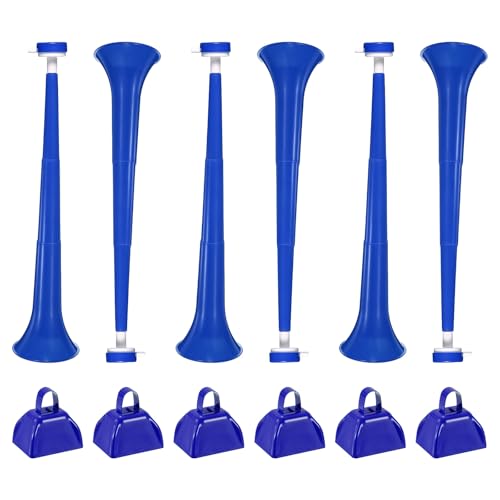 Cloches à vache de sport bulk PATIKIL de 3 pouces et cornes de brume bleues