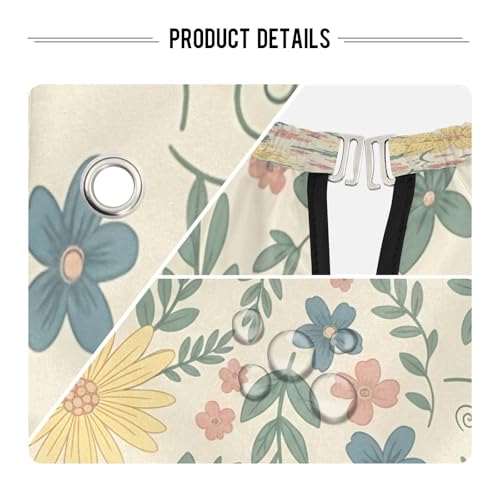 Capa para corte de cabello profesional impermeable con patrón floral amarillo y cierre ajustable con broches para barbería y estilismo miniatura 4