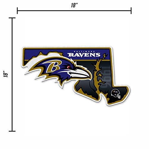 Image of Rico Industries NFL Football State Shape Shape Cut Pennant - Home and Living Room Decor - Soft Felt EZ to Hang