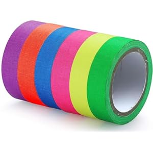 CUEMOON 6 Stück fluoreszierendes Gewebeband