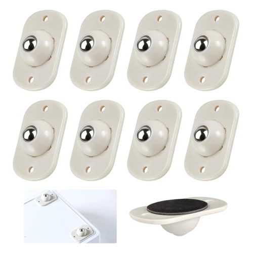 8 Piezas Ruedas Pequeñas para Muebles, Ruedas Adhesivas, Ruedas Electrodomésticos Pequeños, Mini Ruedas Adhesivas Giratorias Blanco para Muebles para Electrodomésticos, Mesas y Sillas, Equipaje
