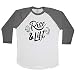 Rise and Lift Unisex Baseball Long Sleeve Tee White-Asphalt XX-Large