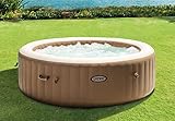Intex PureSpa Bubble 8 Person Inflatable Hot Tub Spa - 170 Bubble Jets, 2200W Heater, Hard Water System, Large Round Outdoor Garden Spa, 236cm