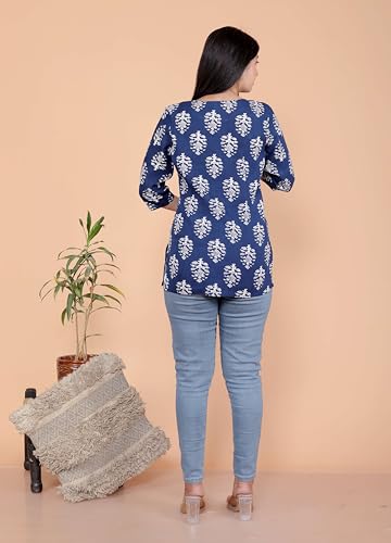 Image of Malikcraft Women's Rayon Printed Short Kurti Stylish Kurta for Women Trendy Short Kurta for Daily & Office Wear PR1