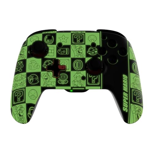 Official Wireless Deluxe Controller Nintendo Switch GLOW - Super Icons