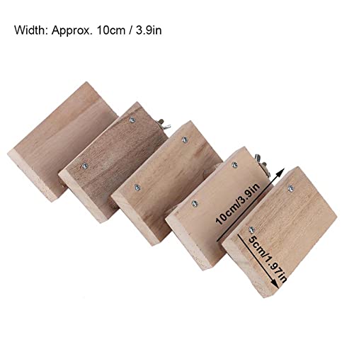 Escada de Madeira para Animais de Estimação de 5 Camadas, Brinquedos para Mastigar Animais de Estima