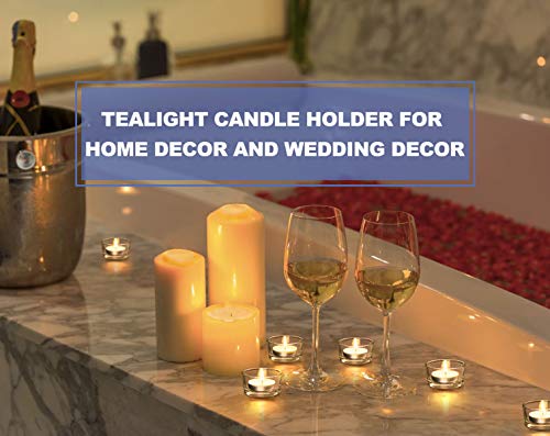 Lamorgift Glass Tealight Candle Holder Set Of 24 - Clear Tea Lights Candle Holders For Wedding Centerpieces& Party Decorations& Home Decor… #TOP5