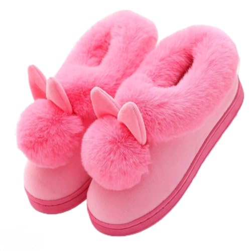 Dasongff - Zapatillas para mujer, zapatillas de animales, zapatillas de invierno, cálidas de invierno, de dibujos animados, cálidas, invierno, punta cerrada, tapas, mujeres, hombres, confort
