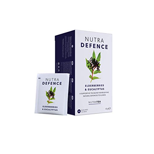NUTRADEFENCE - Cold and Flu Tea | Immunity Tea - Supports & Boosts The Immune System  Includes Elderberry, Eucalyptus and Licorice Root - 20 Enveloped Tea Bags - by Nutra Tea - Herbal Tea