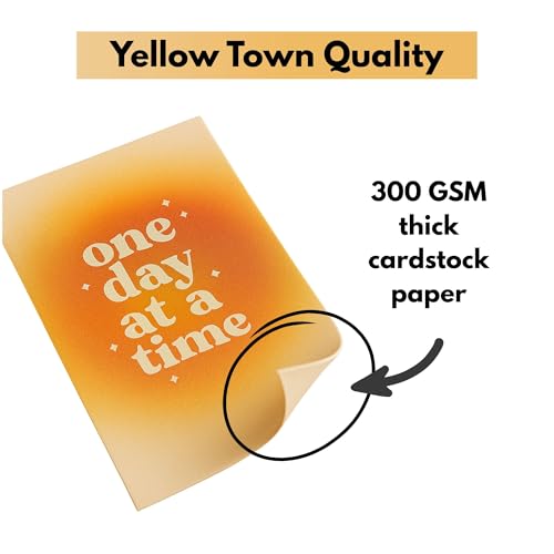 Image of Yellow Town India Dream Life Vision Board Poster Set | 6 A4 Motivational & Lifestyle Aesthetic Posters with Wall Friendly Glue Sheets | Goal Manifestation, Daily Inspiration Wall Decor