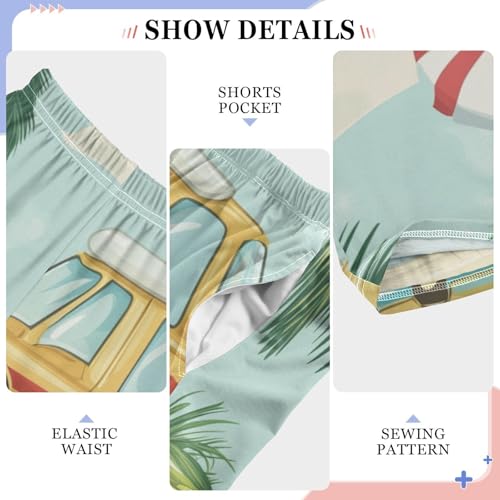 ZZXXB Frog Tropical Palm Tree Boys Long Pants Soft Trousers Elastic Waist Kids Lounge Bottoms with Pockets S-XL4