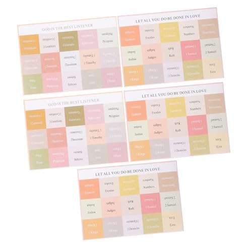 HOMSFOU 5sheets Bible Index Tabs Decorative Colored Stickers for Easy Navigation and Visible Bible Book Labels for Studying Suitable for All Ages Friendly