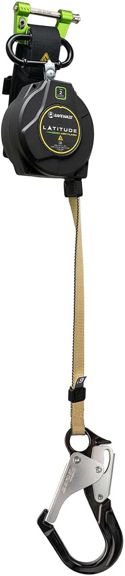 Safewaze 025-5509 - Latitude Edge Arc Flash 6' Single Web SRLP: Alu Rebar Hook