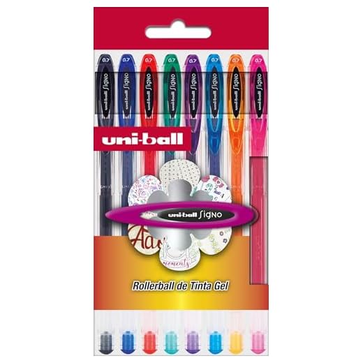 UNI Ball Signo Tinta Gel - Pack de 8 rotuladores con tinta gel