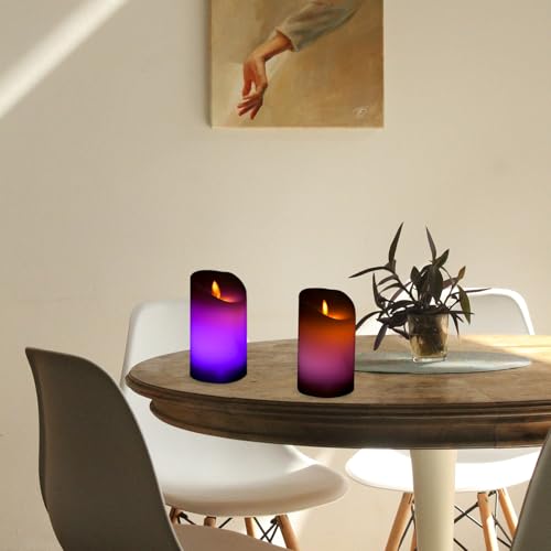 Velas electrónicas decorativas con acabado realista de plástico 2 uds 3