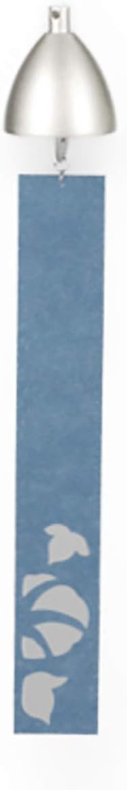 Nosaku 101360 Brass Wind Chime, Asao, Blast Silver, H1.7 inches (43 mm), φ1.6 inches (40 mm)
