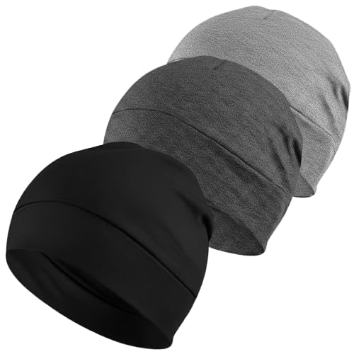 Cotton Lycra Beanie Skull Cap | Soft, Stretchable Sleep Hat & Helmet Liner | Ideal for Biking, Cycling & Sports – Unisex-image-38