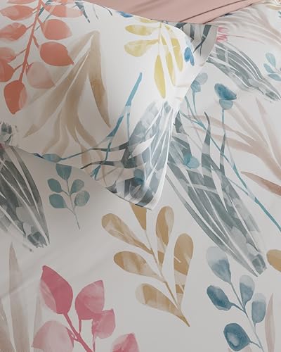 Image of DDECOR Live Beautiful 100% Cotton 145TC Floral King Bedsheet with 2 Pillow Covers | Rotary Printed Breathable Fabric | 224 CM X 254 CM | Luxury Bedding for Home | Cresta Collection | Peach Pink