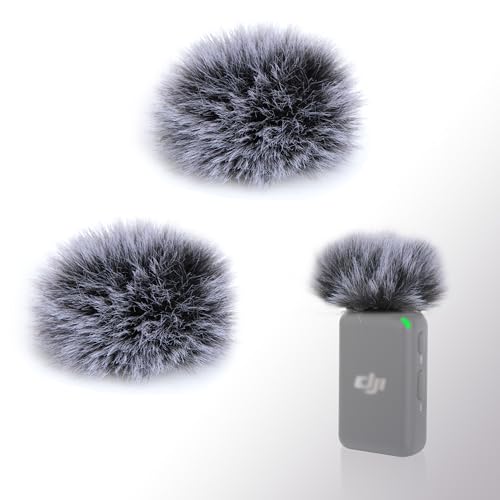 YOUSHARES Bonnette Micro Anti Vent Adapté à DJI Mic Lavalier sans Fil, Mousse Micro en Fourrure Anti Pop Professionel Filtre en Fourrure Compatible avec DJI...