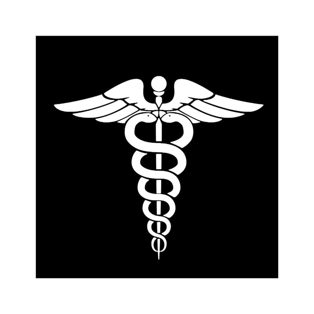 Bertdcx White Auto Accessory Car Stickers Vinyl Decal Medical Sign Motorcycle Decorative Accessories(White)
