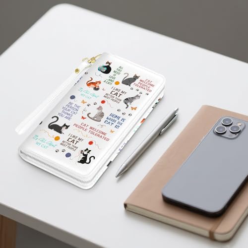 Womens Wallet, Cats Wristlet Wallet For Women, Hawaii Card Holder Purse WIth Zipper, Birthday Christmas Graduation Gifts For Cats Lovers, Aesthetic Office Daily Purse 6