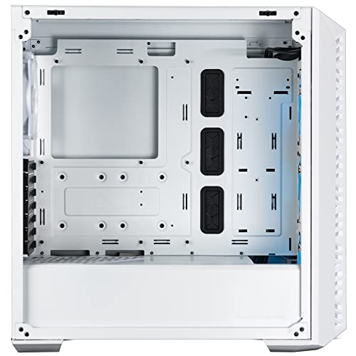 Image of Cooler Master MB520 Mesh Computer Case - White | 3 x 120mm ARGB Fans Pre-Installed | Type C Connector in Front | Top Removable | 360mm Radiator Support | High Airflow Case | PWM & ARGB Hub Included.