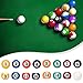 Haosie 16PCS Mini Billiard Balls Set, 2.5cm/0.98inch Mini Pool Ball Set, Resin Children Billiard Ball, for Recreation Games (Not Suitable for Adults)
