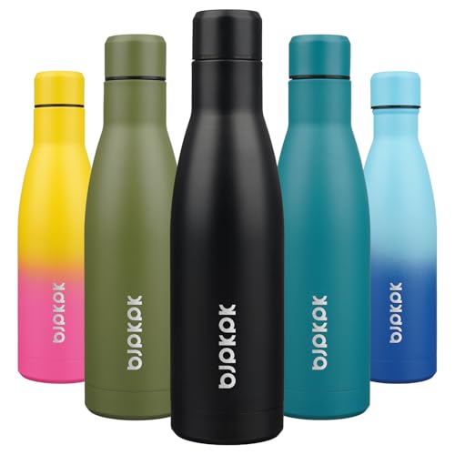 Image of BJPKPK 17oz Skinny Insulated Water Bottle, Stainless Steel Flask