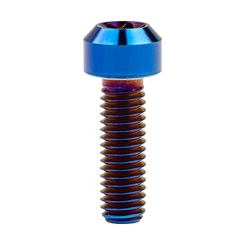 Image of Titanium Torx Square Head M6 x 10 15 20 25 30 35 40 45 50 60 65 70 80mm Screw Pack of 5 (Burn Blue, M6x20mm)