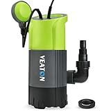 VEATON 2-in-1 Submersible Water Pump with Scalable Base Design, 750W Max Flow 13000L/H Remove Clean/Dirty Water by Float Switch or Manual Activation, for Pool Flooded Basement Garden Pond Tub - Image 1