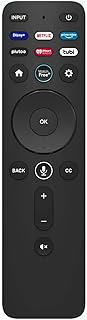 Voice Remote Control XRT260 Replacement for Vizio V-Series M-Series P-Series 4K HDR Smart TV with Disney+/Netflix/Prime Video/Pluto/iHeart Radio/tubi/Watchfree Shortcut Keys