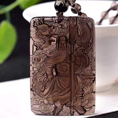 オープニングライトアイスオブシディアン男性関ゴングペンダント関羽関Erye女性ネックレスウーカイシェン横暴な悪ビーズ 鎖