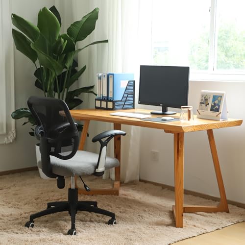 Image of FORCHEER Office Desk Chair Seat Covers Water Resistant Jacquard Computer Chair Seat Cushion Slipcovers-Grey