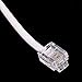 uxcell 6P2C RJ11 Telephone Fax Modem Line Cable 1.9M, 2Pieces for Landline Telephone, White