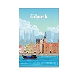 Vintage Travel Danzig Polen Poster 20 x 30 cm