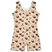 Aflyko Easter Little Girl Gymnastics Leotard with Shorts Leopard Easter Egg Cute Flower One-Piece Activewear Soft Stretchy Tank Tops Fun Fashion Dance Outfit 7-8T