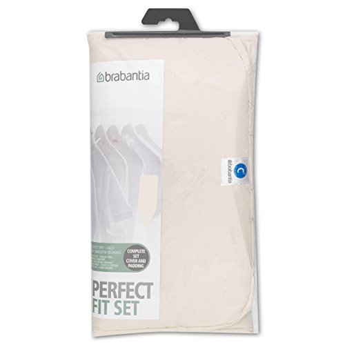 Image of Brabantia Size C Extra Thick Felt & Foam Underlay Ironing Board Cover, 49 inch x 18 inch, Ecru