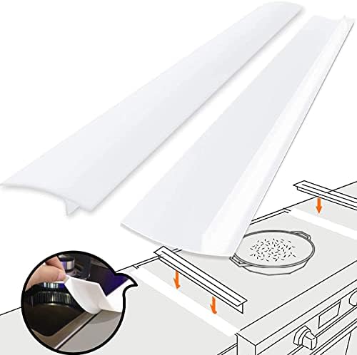 Silicone Gap Cover, (2 Pack) Silicone Gap filler Stopper Kitchen Stove Counter Gap Covers - Flexible Stove Space Fillers, Food Grade (21 Inches, Semi Clear)