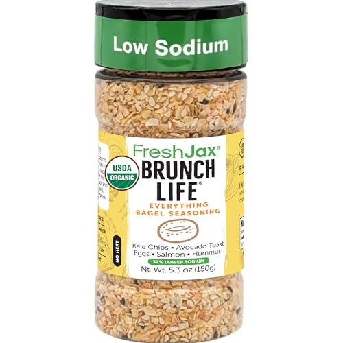 FreshJax Brunch Life Everything Bagel Seasoning, Low Sodium Blend 5.3