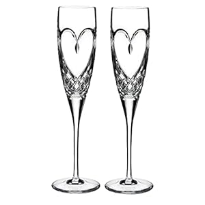 Waterford Love True Love Crystal Toasting Flute Pair
