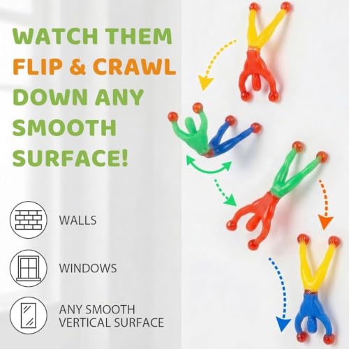 Image of Wall Climbing Sticky Man Action Figures, 5 Pcs Pack Flexible Throwing Toy Set with Red Grip Balls, Random Colour Climber Men Party Return Gifts for Kids Indoor Play
