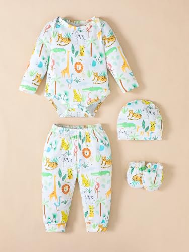 Image of Baby Layette Sets Unisex Newborn Baby Boys Girls Essentials Gift Set 16-Piece Infant Baby Outfit Clothes