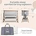 Tutti Bambini CoZee® Air Baby Bassinet & Bedside Sleeper - Rocking Bassinet for Baby, Fast-Folding with Travel Bag, Deluxe Airflow Mattress & 6 Mattress Heights, 0-6 Months (Silver & Oak)