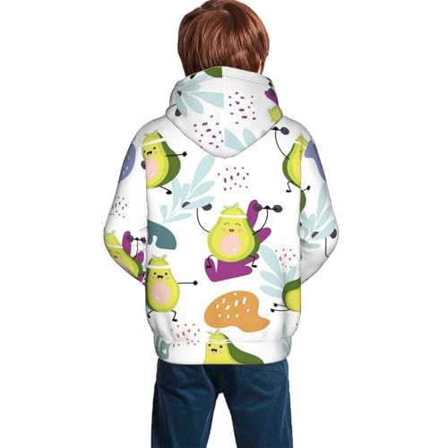 Orange Rotating Kid Hoodies Boys Sweatshirts Girls Pullover with Pocket4