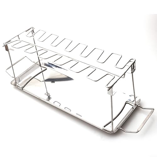 Edelstahl Hähnchenschenkel Rack 14 Slots Hähnchenbein Und Flügel Rack Halter Chicken Wing Rack Chicken Drumstick Halter Für Ofen & Grill Smoker